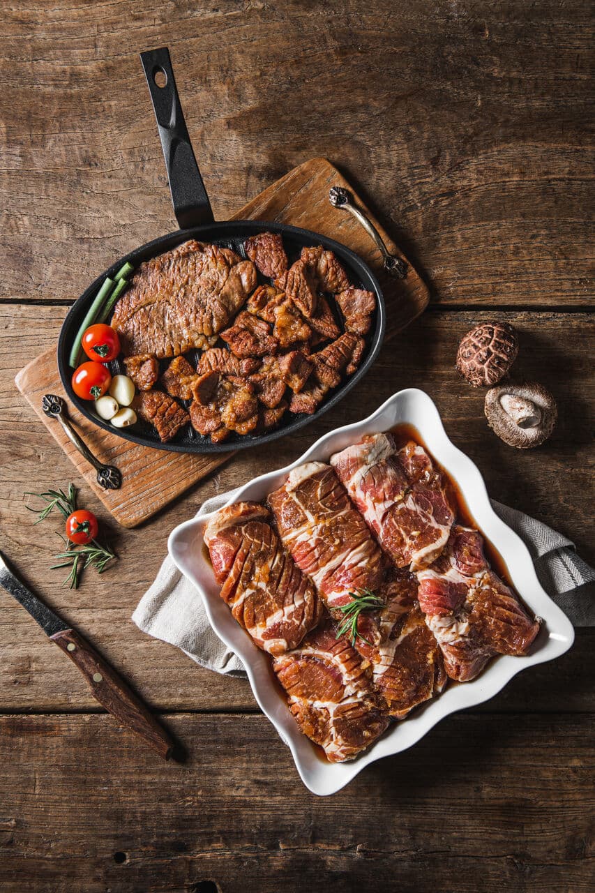 명인갈비 참나무숯 직화구이